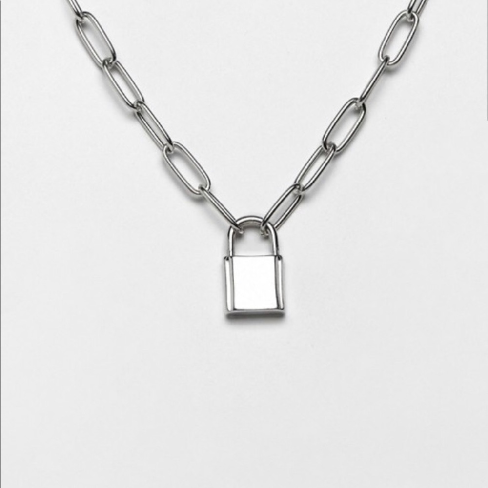 E girl Padlock Necklace